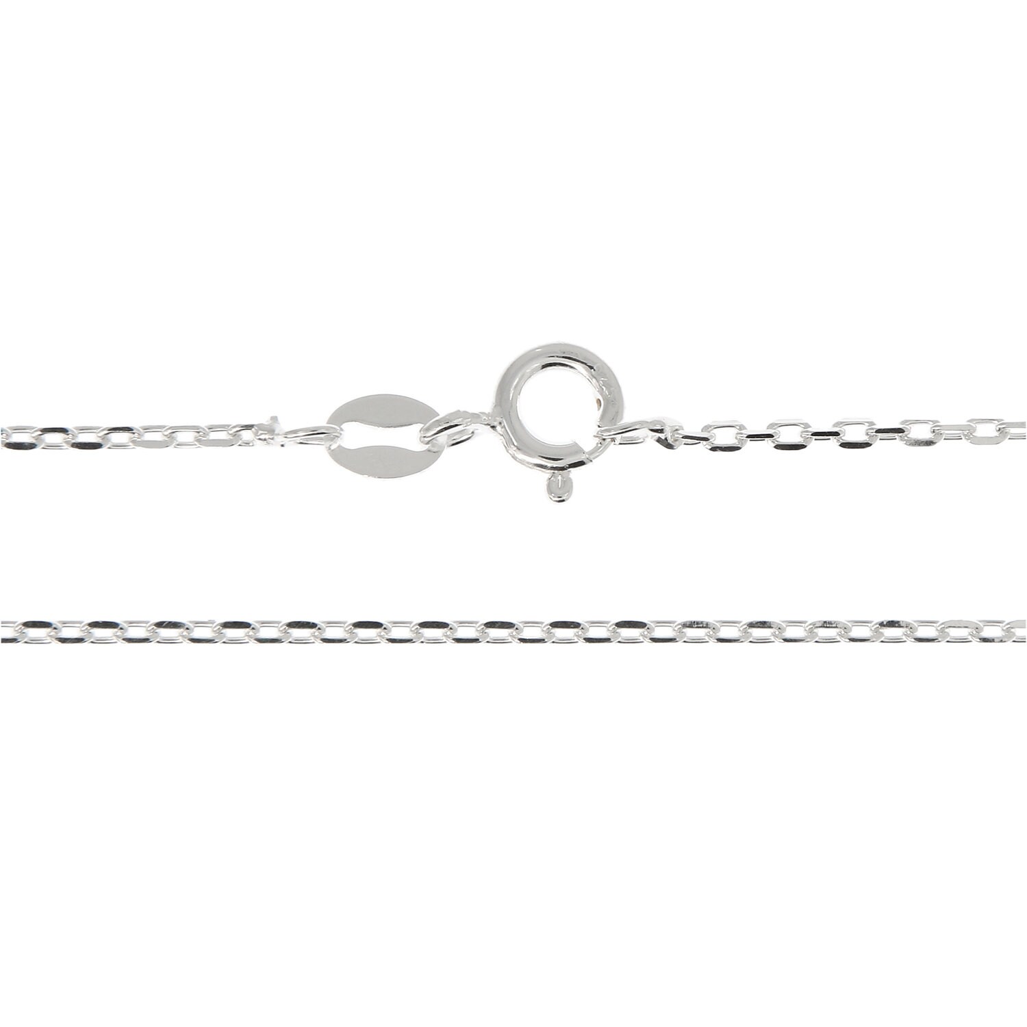 Sterling Silver 1.25mm Diamond-cut Cable Chain Sterling Silver 1.25mm Diamond-cut Cable Chain