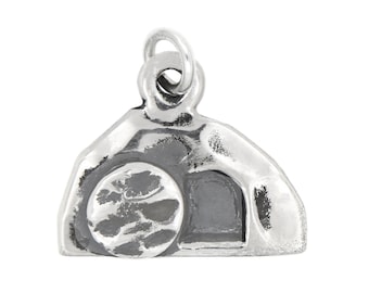 Jesus Christ Empty Tomb Sterling Silver Oxidized Charm