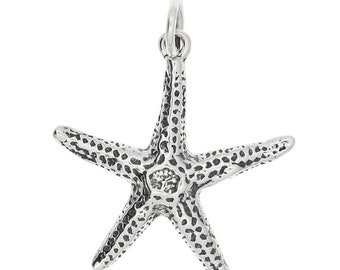 Ocean Starfish Sterling Silver Charm -with Options