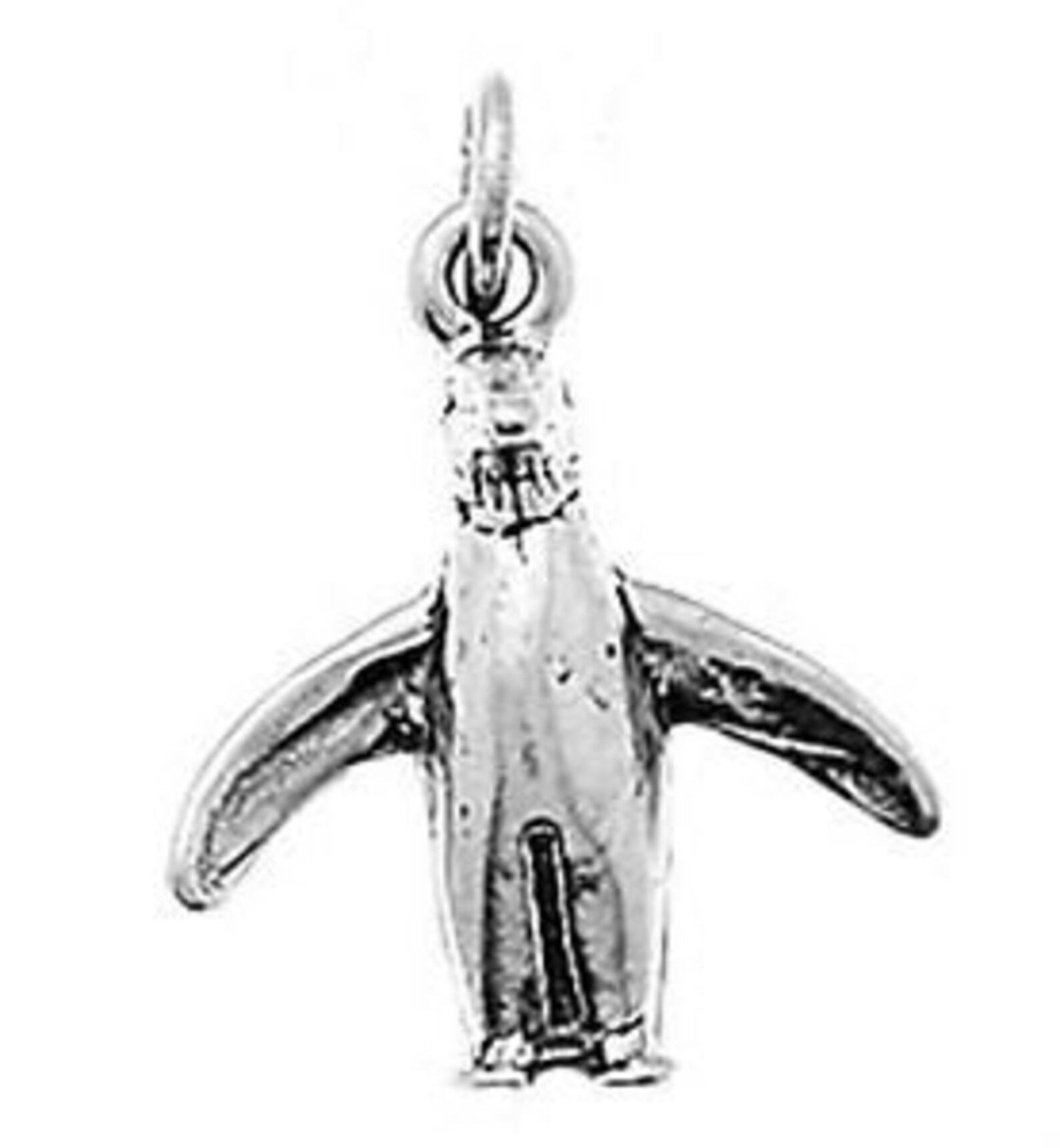 Sterling Silver Penguin Charm Pendant 3D Charm Etsy
