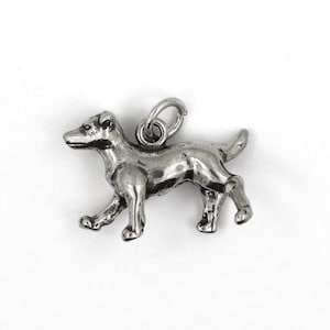 Jack Russell Dog Sterling Silver 3d Charm with options