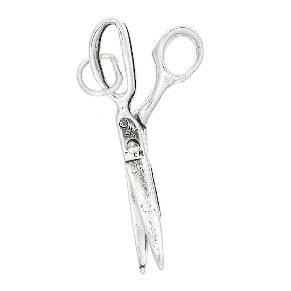 Sterling Silver Crafting Scissors / Alteration Scissors Charm 3d Charm with  Options 