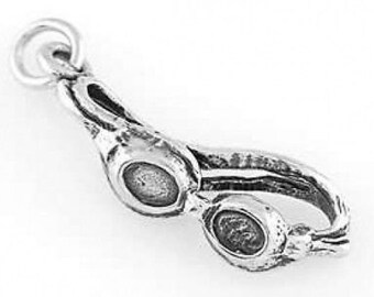Sterling Silver Swimming Goggles Charm