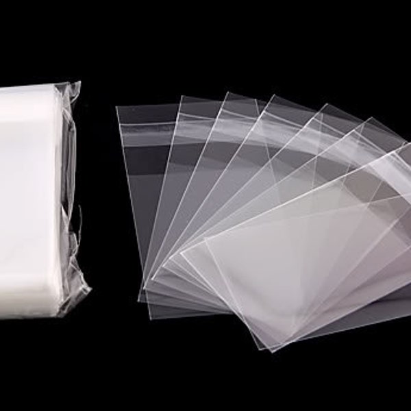 1 Pack (100 Pieces) 3 x 2 inch OPP Self Adhesive Clear Platic Bag