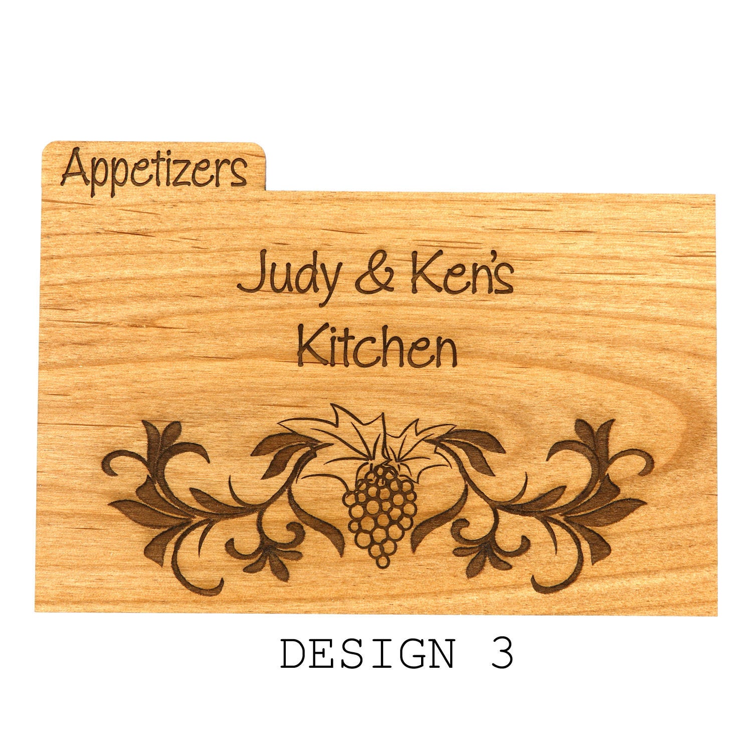 LGUTM Custom Made Wood Recipe Card Dividers With Tab Ships in 1-3 Business  Days 