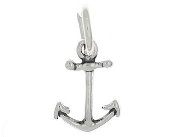 Sterling Silver Small Faith Anchor Charm (with Options)