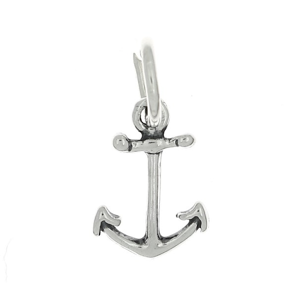 Sterling Silver Small Faith Anchor Charm (with Options)