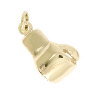 Boxing Glove 14Kt Yellow Gold Polished 3D Charm
