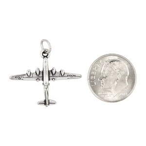 925 Sterling Silver Stealth Bomber Aircraft Charm Pendant – Handcrafted Military Jewelry - View #8