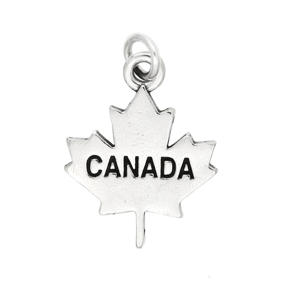 Canada Maple Leaf Sterling Silver Charm