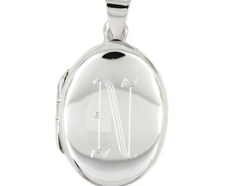 Minimal Oval Shaped Locket In Silver And Glass All Size – Mon Bijoux - Foto 9