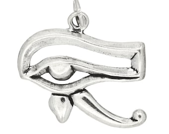 The Eye of Horus Sterling Silver Oxidized Ancient Egyptian Symbol of Protection Pendant  -with Options