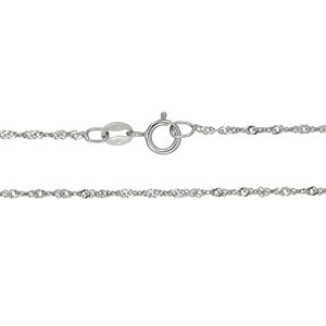1.25mm Singapore Chain Sterling Silver Thin Necklace