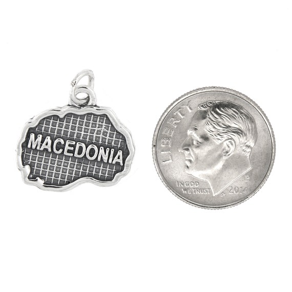 New York City Map Nyc Sterling Silver Oxidized Charm (with Options