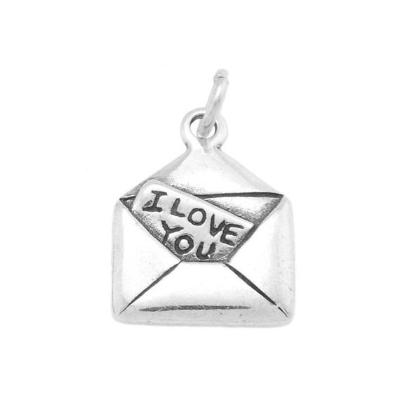 Sterling Silver One Sided Love Letter Charm One Sided Charm Etsy