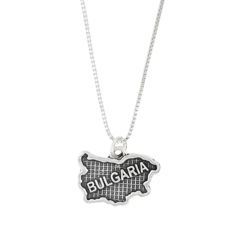 Bulgaria Travel Charm Sterling Silver with options Charm & 16" Necklace