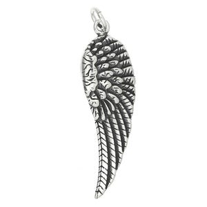 Right Angel Wing Sterling Silver Charm or Pendant