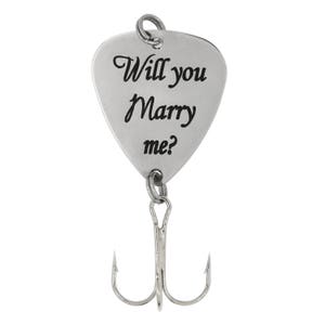 Wedding fishing Lure Will You Marry Me Lure LGU Personalized Hook Fishing Lure for Gift Proposal Wedding Lure