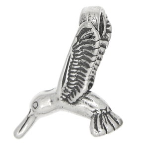 Hummingbird Sterling Silver 3D Charm   -with Options