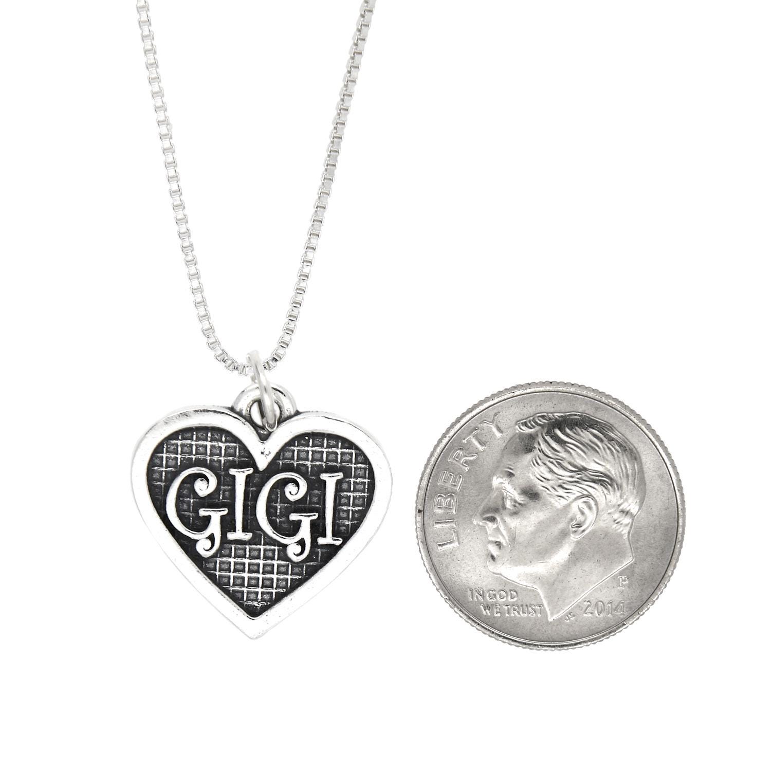 Gigi Heart Grandmother Sterling Silver Charm - With Options