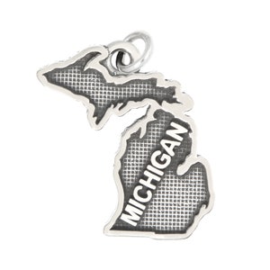 Michigan LGU Sterling Silver State Charm -with Options