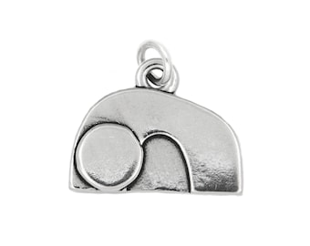 Plain Empty Tomb Sterling Silver Large Charm -with Options