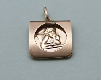 Angel Cherub Vintage 14kt Yellow Gold Charm or Pendant