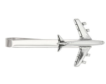 Sterling Silver Airplane Plane Tie Clip Tieclip Tie Bar