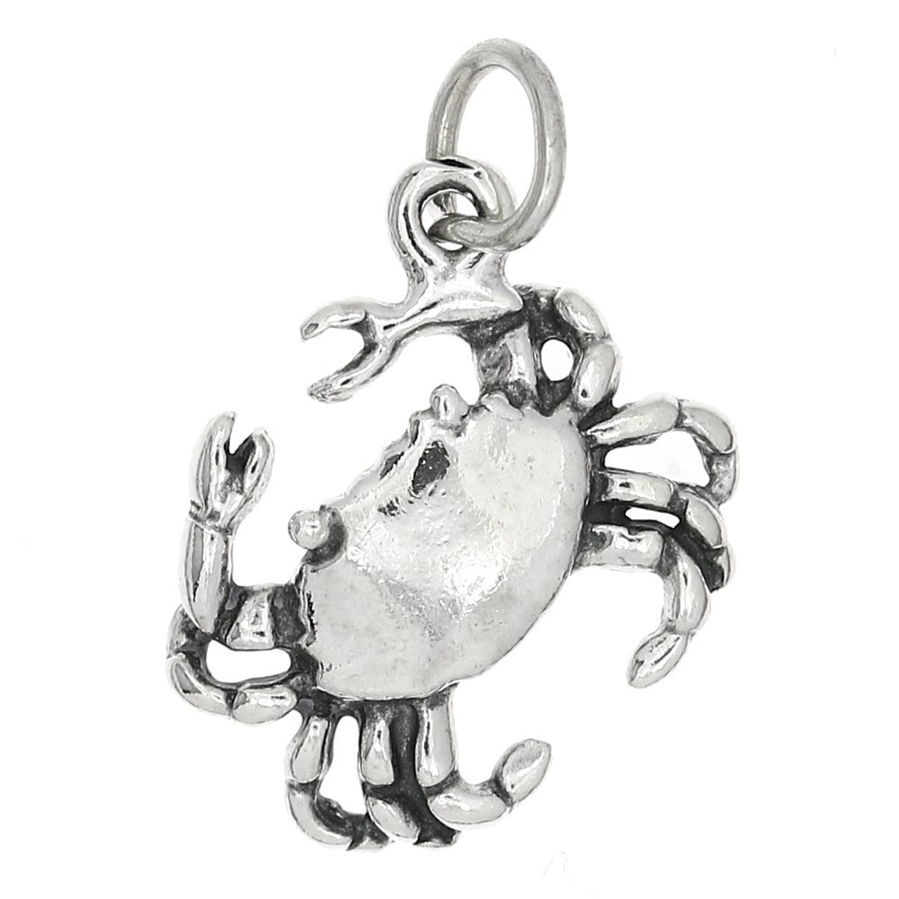 Okinawa Prefecture James Avery Crab Charm Sterling Silver 3D