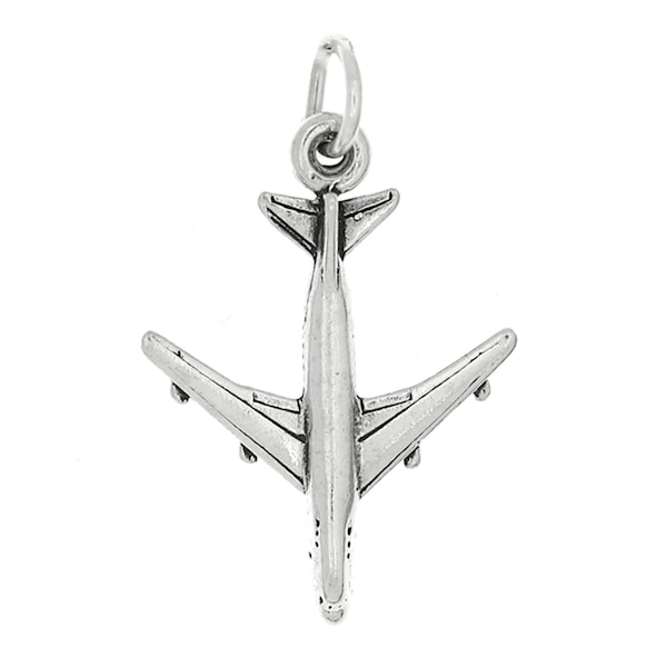 Sterling Silver Passenger Airplane Charm -with Options