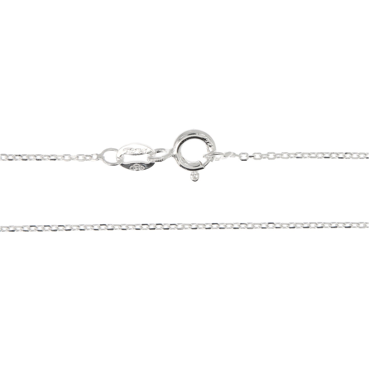 Sterling Silver 1mm Diamond Cut Open 