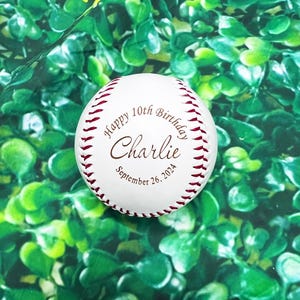 Baseball Monogrammed Personalized Keepsake Baseball Birthday, Baptism, Ring Bearer Gift