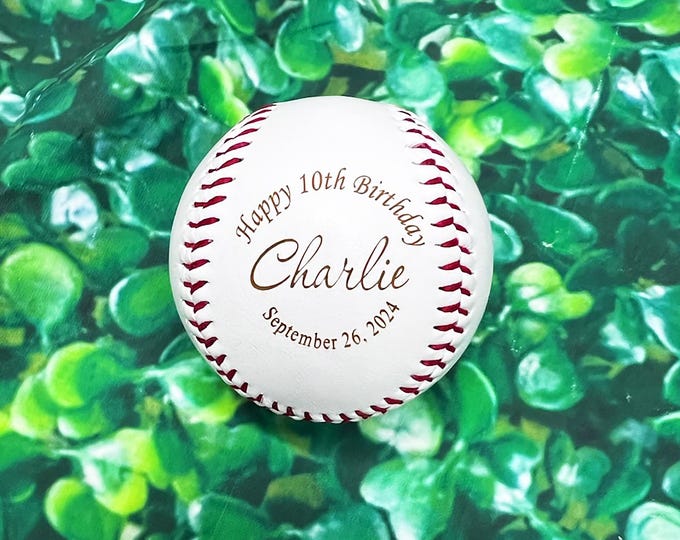 Baseball Monogrammed Personalized Keepsake Baseball Birthday, Baptism, Ring Bearer Gift