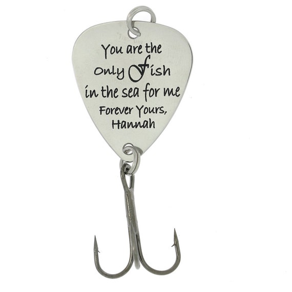 LGU(TM) Personalized Hook Fishing Lure for Gift - You are the Only Fish in  the sea for me with Name- - Ships in 1-3 business days