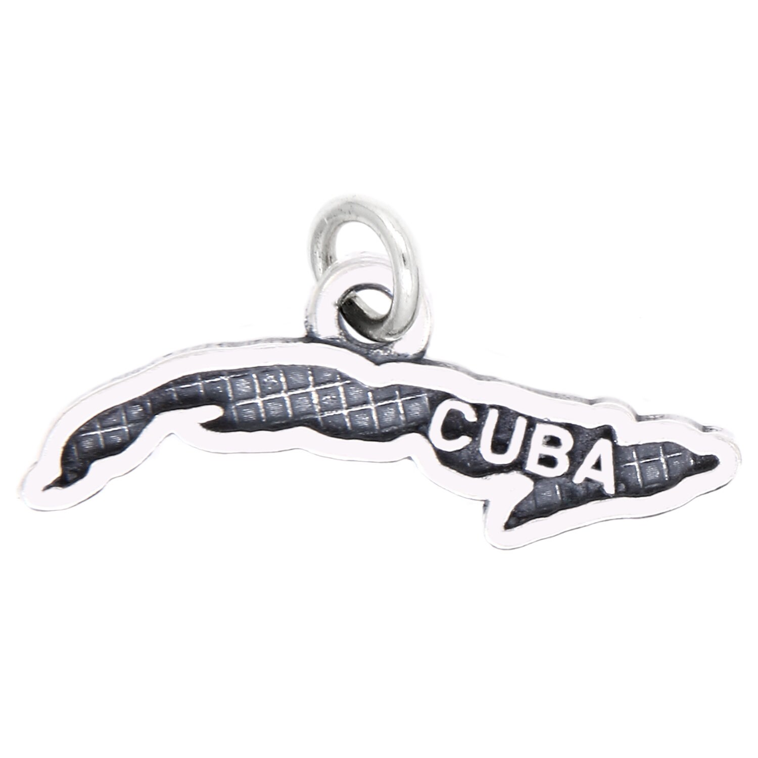 New York City Map Nyc Sterling Silver Oxidized Charm (with Options