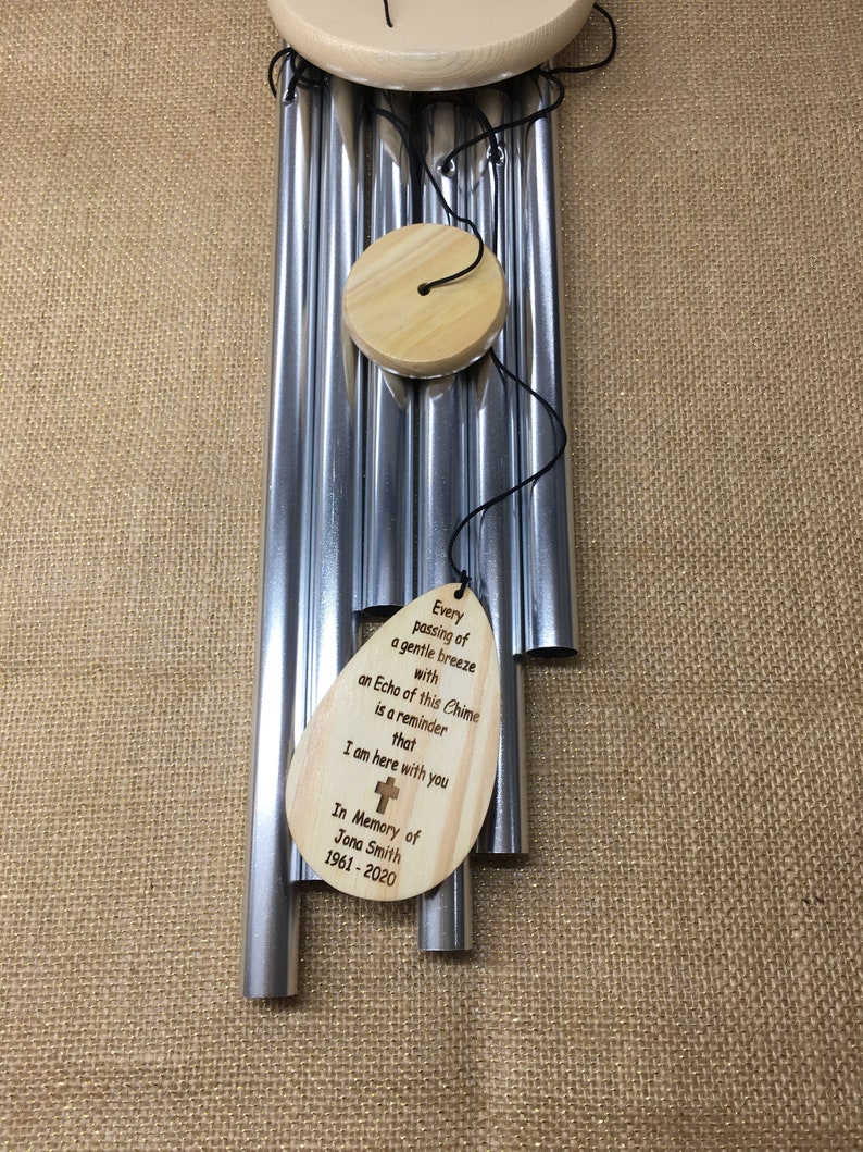 Custom Personalized Outdoor Chimes Memorial Tribute Wind Chime Etsy