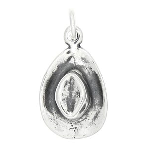 Cowboy Hat Sterling Silver 3d Charm with Options
