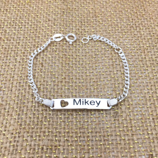 Name Plate Bracelet Etsy