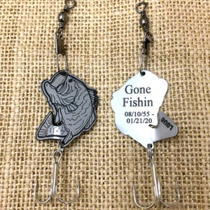 Personalized Memorial Fishing Lure: Engraved Stainless Steel Bass Lure