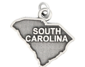 LGU Sterling Silver State of South Carolina Charm -with Options