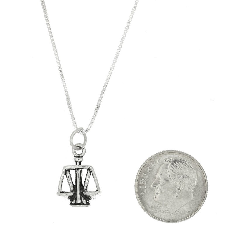 Sterling Silver Scales of Justice Charm Pendant 3D Charm Etsy