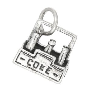 Carton of Coke 6 Bottles Sterling Silver 3d Charm