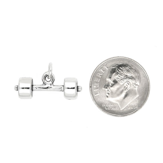 Kettleball Charm Sterling Silver Oxidized Finish Kettleball Charm Sterling Silver Oxidized Finish
