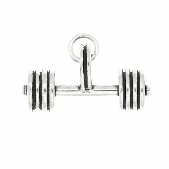 Kettleball Charm Sterling Silver Oxidized Finish Kettleball Charm Sterling Silver Oxidized Finish