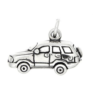 Sport Utility Vehicle SUV Sterling Silver Charm -with Options