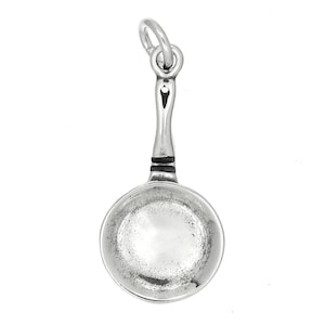 Chef Pot Pan Sterling Silver 3d Charm Pendant