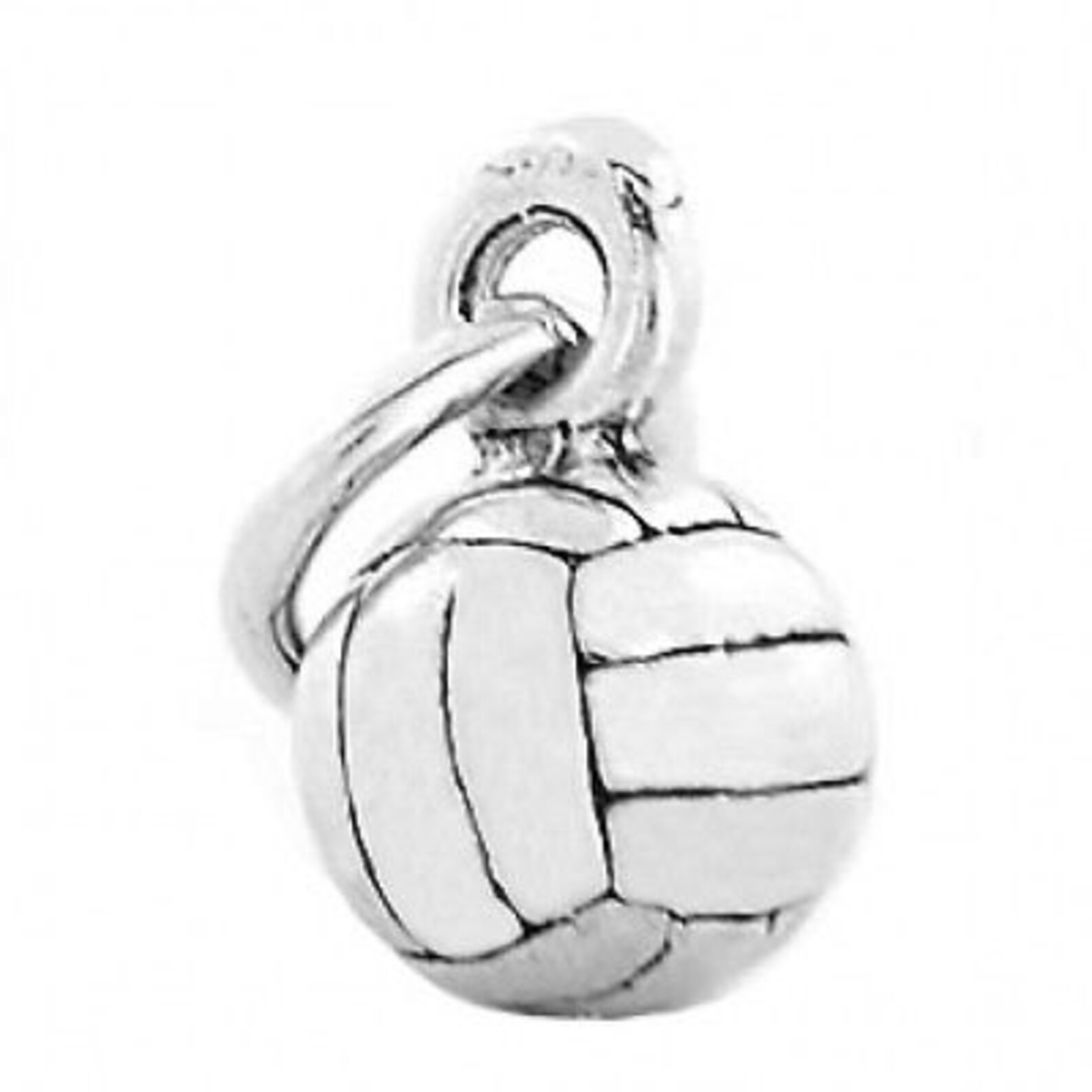 Sterling Silver Small Volleyball Charm Etsy