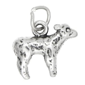 Sheep Lamb Sterling Silver Charm or Pendant (with Options)