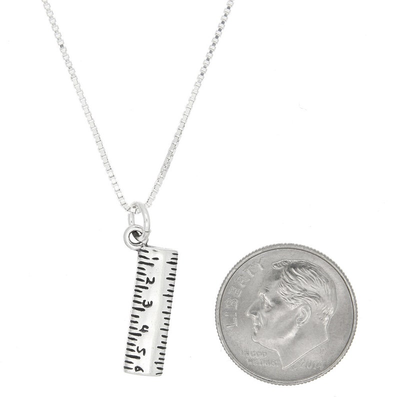 Sterling Silver One Sided Measurement Ruler Charm one Sided | Etsy
