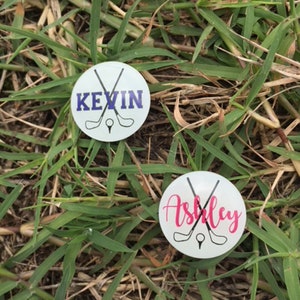 Golf Marker 1 Personalized Monogrammed Color Golf Ball marker Golf Accessory hat Clip